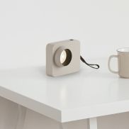 Nova Luce Kedros - oplaadbare tafellamp -  14 x 11 x 5 cm - 3W dimbare LED incl. - beige