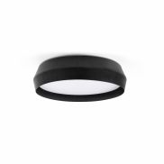 Faro Shoku - plafondlamp - Ø 35 x 9,3 cm - 24W dimbare LED incl. - zwart