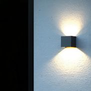 Nordlux Milda Kubi - buiten wandverlichting met 2 regelbare lichtbundels - 10,3 x 10 x 10 cm - 4,9W LED incl. - IP44 - antraciet