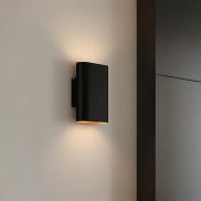 Lucide Ovalis - wandverlichting - 16 x 8,5 x 20 cm - zwart en mat goud