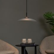 Lucide Menga - hanglamp - Ø 40 x 150 cm - 12W dimbare LED incl. - opaal