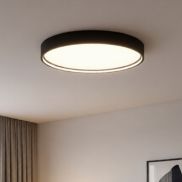 Nova Luce Olaf - plafondlamp - Ø 45 x 5 cm - 30W dimbare LED incl. - zandzwart