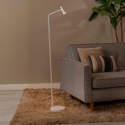 Lucide Stirling - oplaadbare vloerlamp - 28 x 20 x 137,5 cm - 3 stap dimmer - 3W dimbare LED incl. - wit