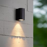 Lucide Akra - buiten wandverlichting - 5,5 x 6,5 x 10 cm -  8W LED incl. - IP54 - zwart