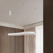 Nova Luce Dussa - hanglamp - 66 x 150 x 120 cm - 61W dimbare LED incl. - zandwit
