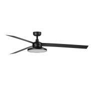 Faro Cruiser Tak 3 XL - plafondventilator met licht - Ø 160 cm - mat zwart - 2700K
