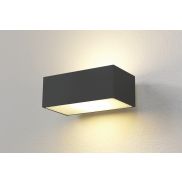 Artdelight Eindhoven100 - wandlamp - 13 x 8,2 x 5 cm - 2 x 5W dimbare LED incl. - IP54 - zwart