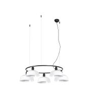 Faro Tatawin M - hanglamp - Ø 96,6 x 100 x 210 cm - satijnzwart en glanswit