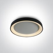 ONE Light LED Decorative Plafo - plafondverlichting - Ø 37,5 x 5,7 cm - 30W dimbare LED incl. - zwart
