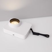 Nova Luce Kedros - oplaadbare tafellamp -  14 x 11 x 5 cm - 3W dimbare LED incl. - wit