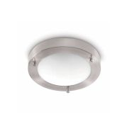 Artdelight Yuca - badkamer plafondverlichting - Ø 18 x 5 cm - 10W LED incl. - IP44 - mat staal