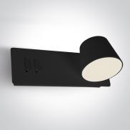 ONE Light Reading Spots - wandverlichting met schakelaar - 22 x 12 x 8 cm - 6W + 4W LED incl. - zwart