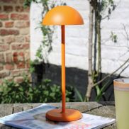 Lucide Joy - oplaadbare tafellamp - Ø 12 x 32 cm - 1,5W dimbare LED incl. - IP54 - oranje