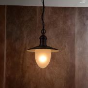 Lucide Aruba - hanglamp - Ø 25 x78 cm - IP44 - roestbruin