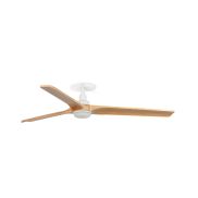Faro Heywood L - plafondventilator met licht en inbouwrozet - Ø 132 cm - mat wit en den