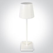 ONE Light Portable Trendy Light - oplaadbare tafellamp - Ø 11 x 38 cm - 3,5W dimbare LED incl. - RGB - IP54 - wit