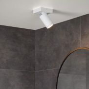 Lucide Taylor - opbouwspot 1L - 10 x 10 x 12,5 cm - 5W dimbare LED incl. - dim to warm - IP44 - wit
