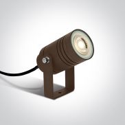 ONE Light GU10 Garden - grondspot op piek - 13,2 x 11,2 cm - IP65 - bruin