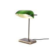 Artdelight Oxford - taffellamp - 17,5 x 26 x 37 cm - brons en groen