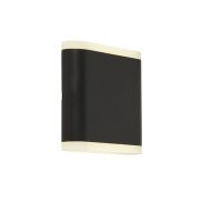 Searchlight Amble - buiten wandverlichting - 11,5 x 11 cm - 8W LED incl. - IP44 - zwart