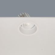 Artdelight Ribs - inbouwspot - Ø 90 mm, Ø 83 mm inbouwmaat - 10W dimbare LED incl. - IP44 - wit