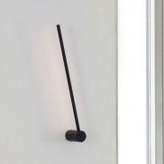 Nova Luce Synthesi - wandlamp - 6 x 10 x 60 cm - 17W LED incl. - zandzwart