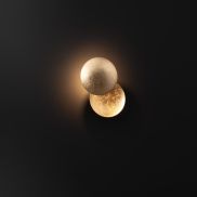 Nova Luce Soleil - wandlamp - Ø 20 x 20 cm - 6W LED incl. - goud