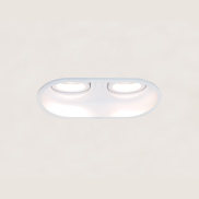 Artdelight Rex - inbouwspot - 175 x 92 mm, 2 x Ø 83 x 81 mm inbouwmaat - wit