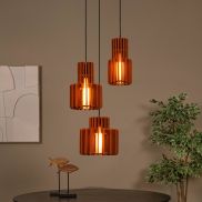 Lucide Rollo - hanglamp - Ø 50 x 150 cm - terracotta