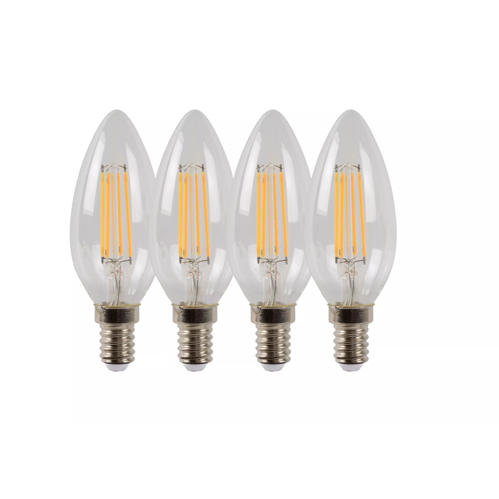 viool Pech Vlak Lucide LED-lamp (set van 4) - Ø 3,5 x 9,9 cm - E27 - 4W dimbaar - 2700K - transparant viool Pech Vlak Lucide LED-lamp (set van 4) - Ø 3,5 x 9,9 cm - E27 - 4W dimbaar - 2700K - transparant