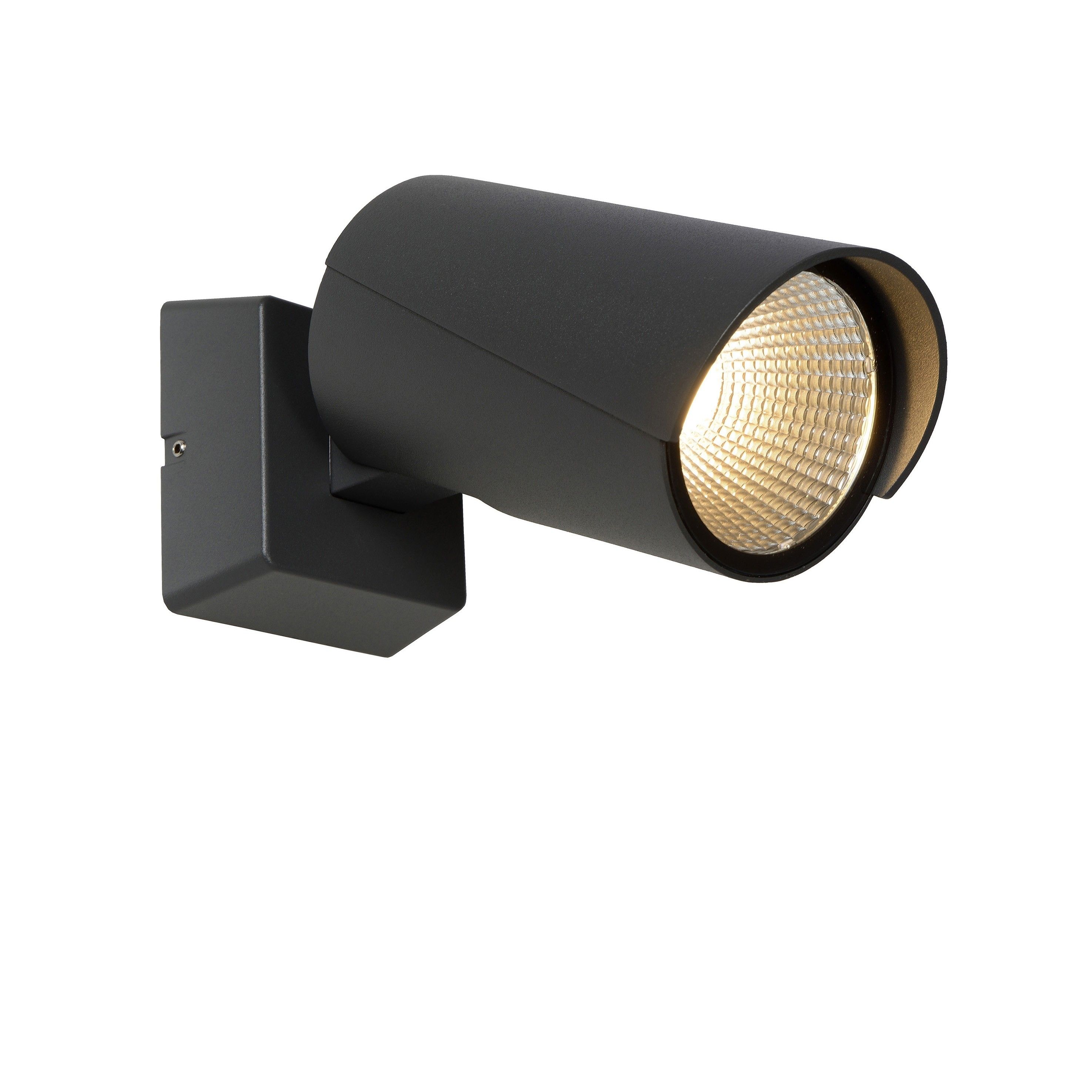 stam Boos apotheker Lucide Manal - buiten wandlamp - 9 x 14 x 17 cm - 12W LED incl. - IP65 -  antraciet | Lichtkoning