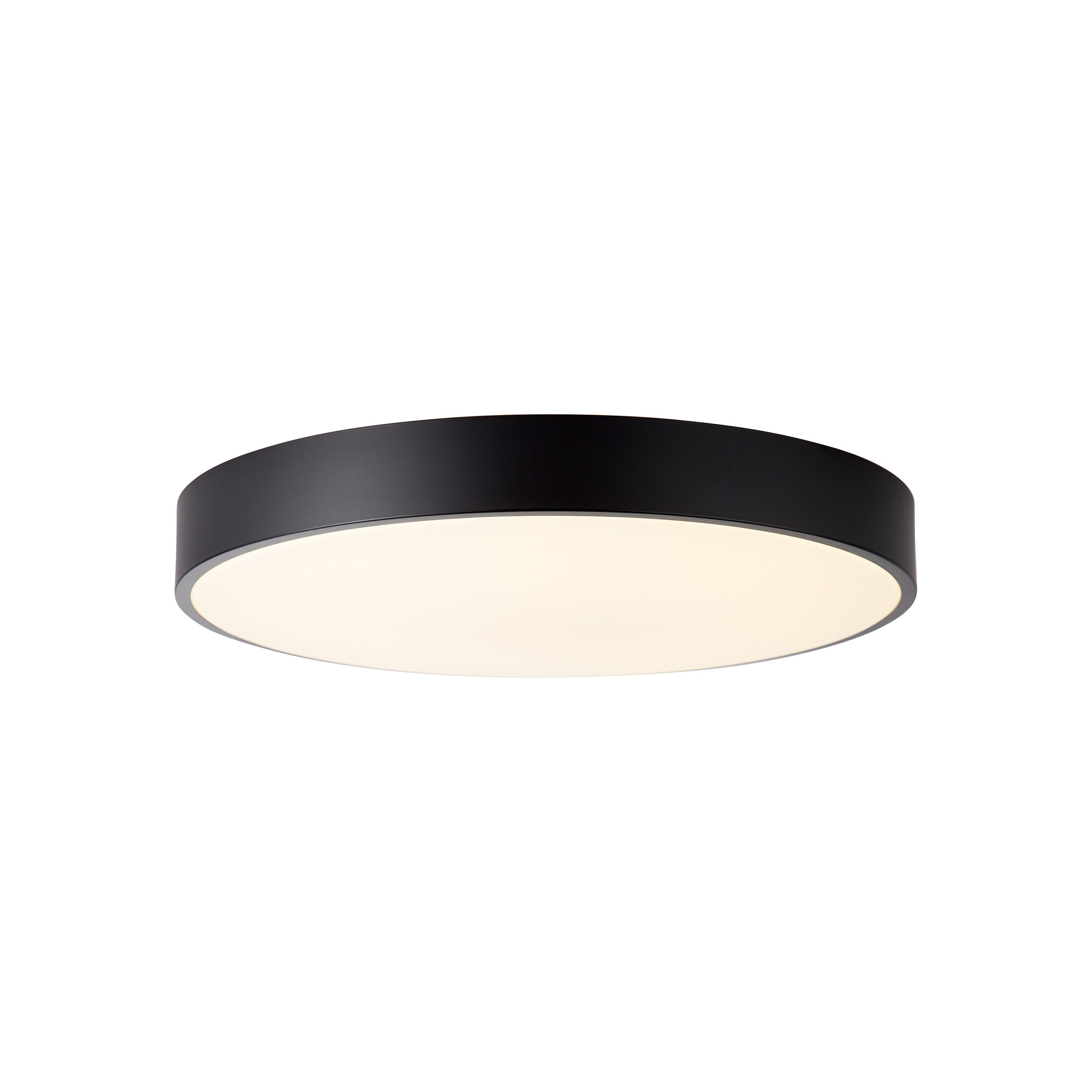 Gunst genezen ethisch Brilliant Slimline - plafondverlichting met afstandsbediening - Ø 49 x 8,5  cm - 60W dimbare LED incl. - wit en zwart | Lichtkoning