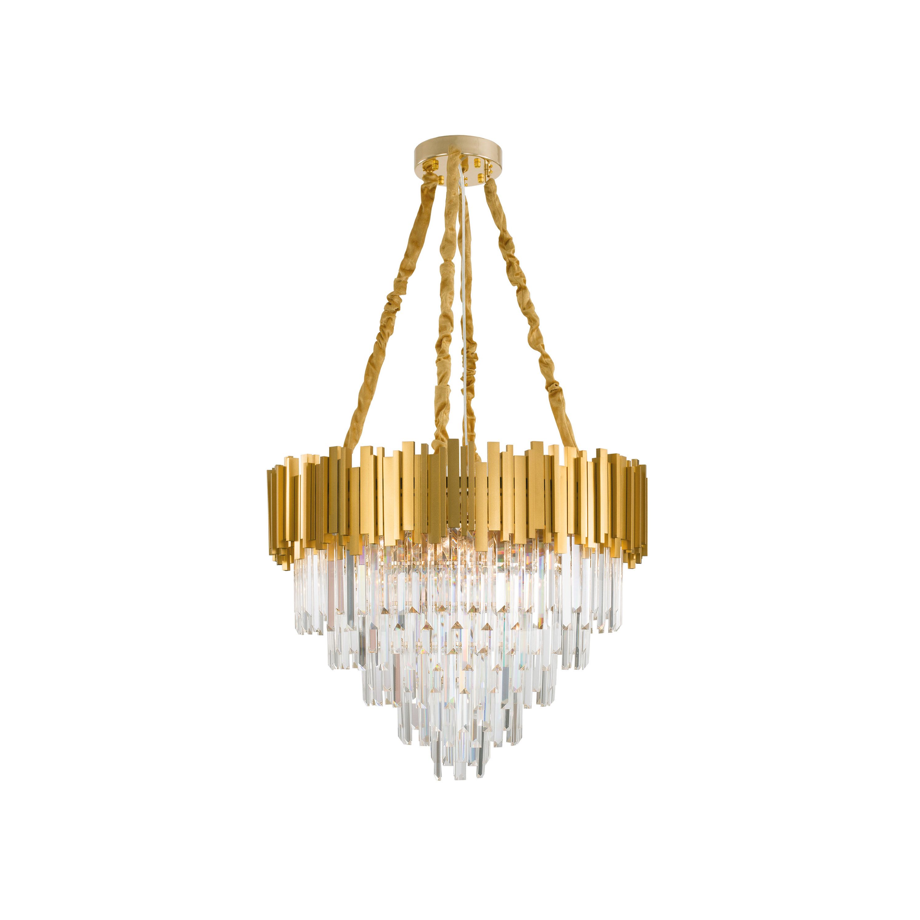 Inzichtelijk Hij Mysterie Nova Luce Grane - luster - Ø 73 x 120 cm - goud en transparant | Lichtkoning Inzichtelijk Hij Mysterie Nova Luce Grane - luster - Ø 73 x 120 cm - goud en transparant | Lichtkoning