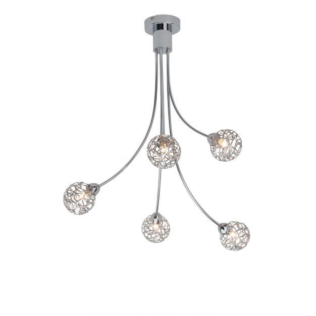 Virgo plafondlamp 5 - chroom