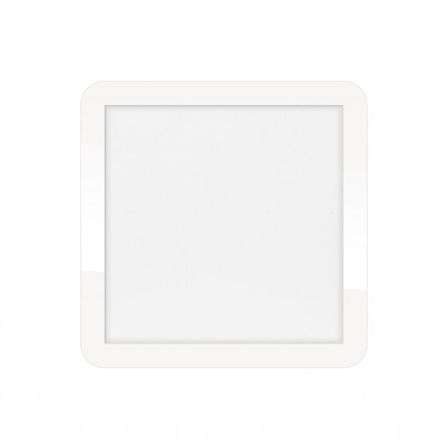 ETH Anne Square - plafondverlichting - 30 x 30 x 2,7 cm - 3 stappen dimbaar - 18W LED incl. - IP44 - wit