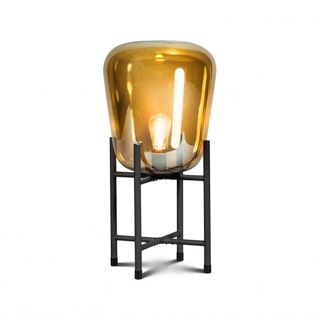 ETH Benn Gold - tafellamp - Ø 33 x 65,2 cm - zwart en goud