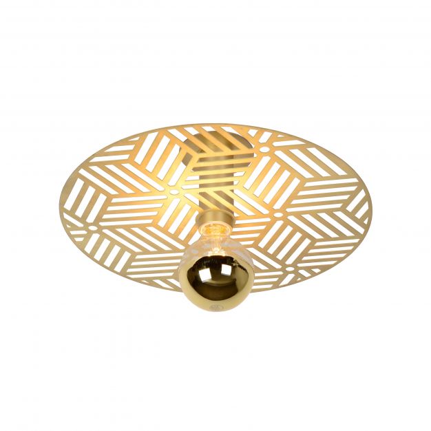 Lucide Olenna - plafondverlichting - Ø 40 x 12 cm - mat goud