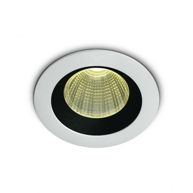 ONE Light 3W Dark Light Range - inbouwspot - Ø  50 mm, Ø 44 mm inbouwmaat - 3W LED incl. - wit en zwart