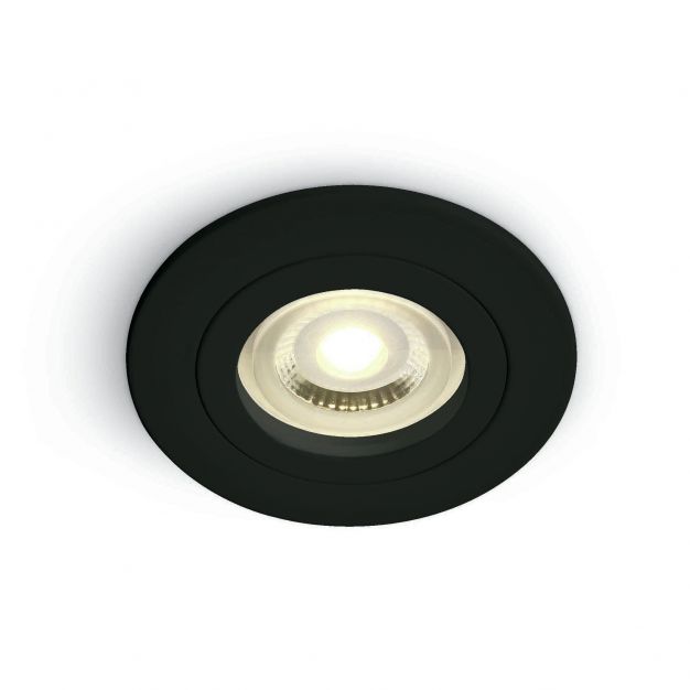 ONE Light Dual Ring Range - inbouwspot - Ø 80 mm, Ø 68 mm inbouwmaat - zwart