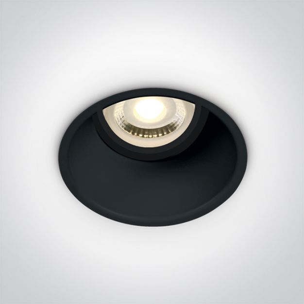 ONE Light Semi Trimless Dark Light Range - inbouwspot - Ø 82 mm, Ø 75 mm inbouwmaat - zwart