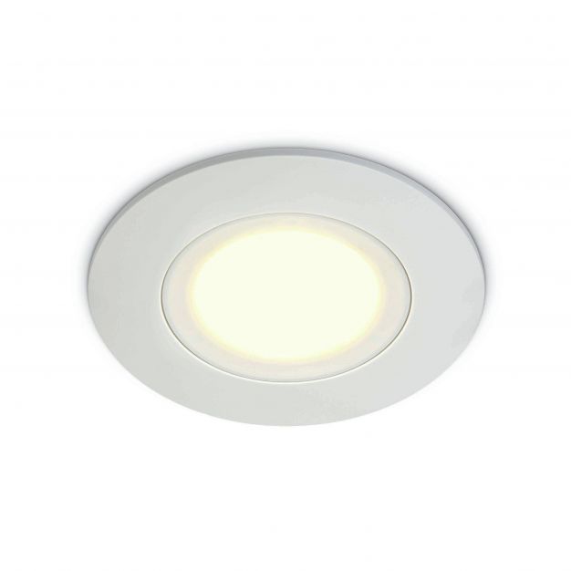 ONE Light Bathroom Range - inbouwspot - Ø 85 mm, Ø 68 mm inbouwmaat - 6W LED incl. - IP65 - wit - warm witte lichtkleur