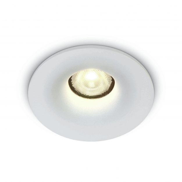 ONE Light COB Range - inbouwspot - Ø 80 mm, Ø 60 mm inbouwmaat - 7W LED incl. - IP54 - wit - warm witte lichtkleur