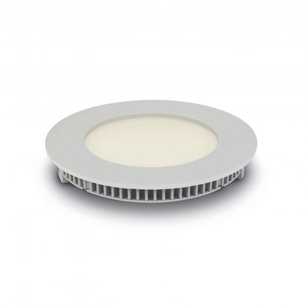 ONE Light Round Recessed Panels - inbouwspot - Ø 120 mm, Ø 108 mm inbouwmaat - 8W LED incl. - IP40 - wit - witte lichtkleur