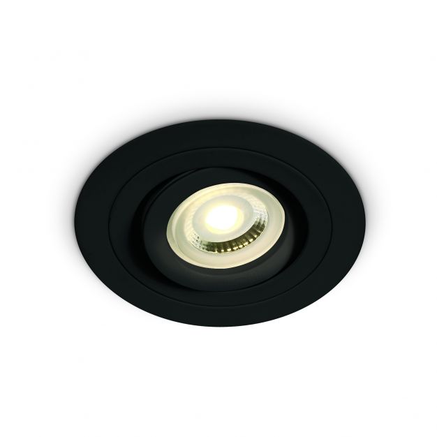 ONE Light - inbouwspot - Ø 92 mm, Ø 80 mm inbouwmaat - zwart