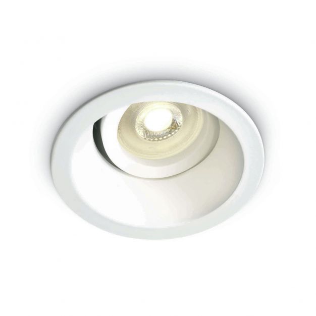 ONE Light Dark Light Round - inbouwspot - Ø 90 mm, Ø 75 mm inbouwmaat - wit