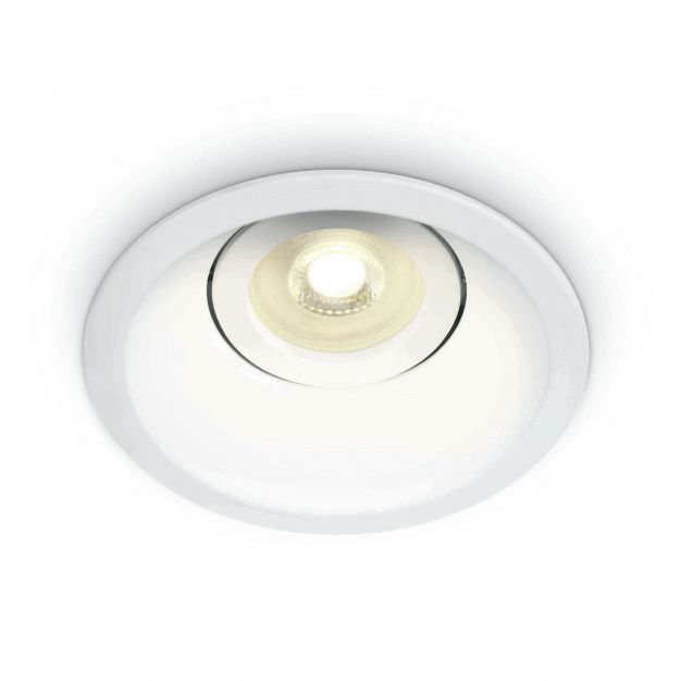 ONE Light Dark Light Round Spots - inbouwspot - Ø 104 mm, Ø 95 mm inbouwmaat - wit
