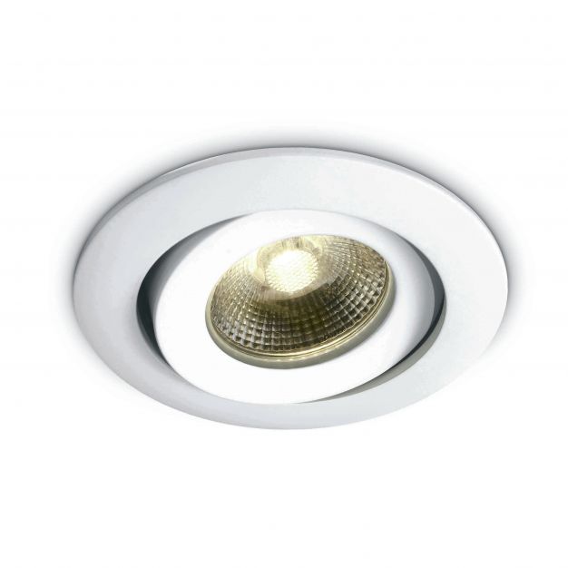 ONE Light COB Fire Rated - inbouwspot - Ø 89 mm, Ø 75 mm inbouwmaat - 6W LED incl. - wit - witte lichtkleur