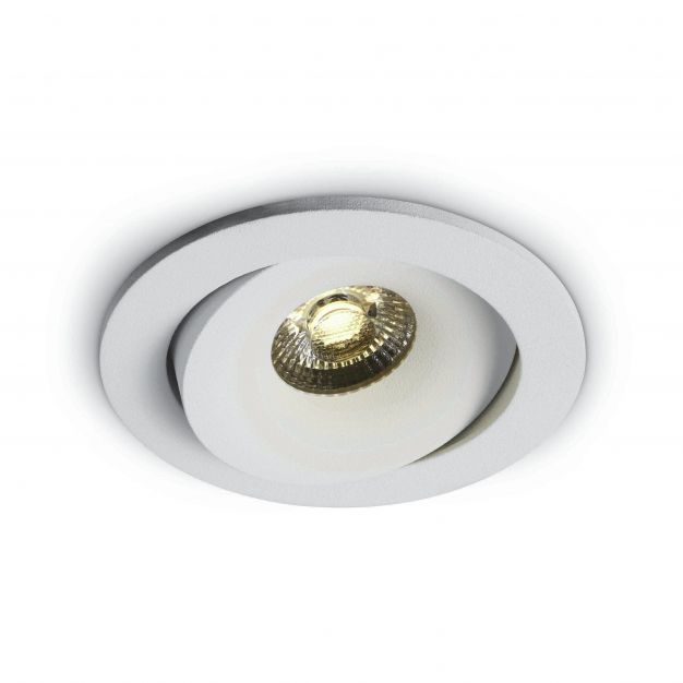 ONE Light COB Outdoor/Bathroom - inbouwspot - Ø 80 mm, Ø 70 mm inbouwmaat - 7W dimbare LED incl. - IP54 - wit