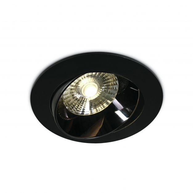 ONE Light Dark Mirror Reflector - inbouwspot - Ø 160 mm, Ø 140 mm inbouwmaat - 20W LED incl. - zwart