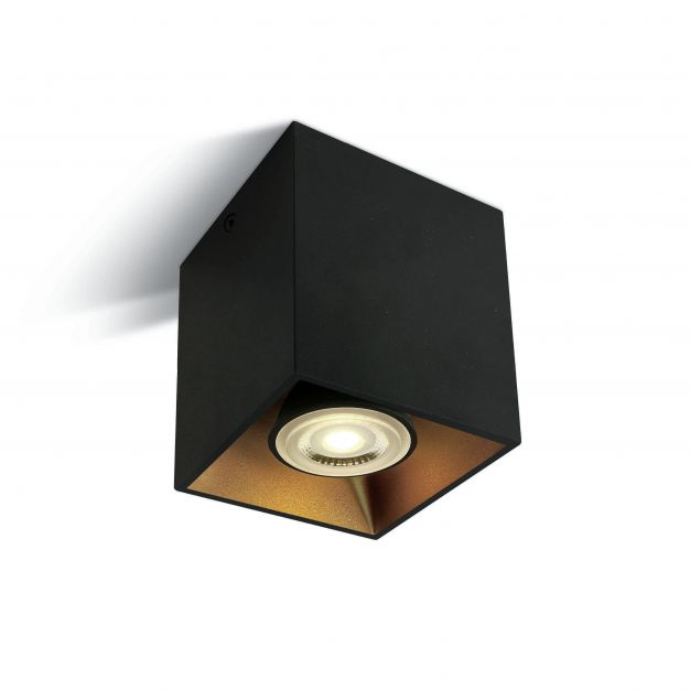 ONE Light GU10 Decorative Square Cylinders - opbouwspot 1L - 8,3 x 8,3 x 9,4 cm - zwart